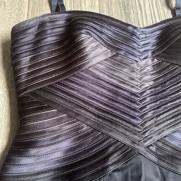 BCBGMAXAZARIA | Black smoke comb strapless formal dress - Picture 16 of 16